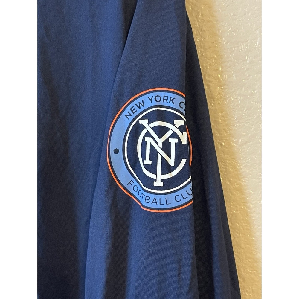 Men's 3XL NWT New York City FC Adidas Vintage AeroReady Long Sleeve Shirt Navy - Picture 2 of 8